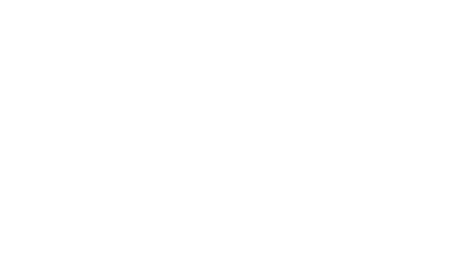 Three white dog silhouettes of different sizes walking to the left on a green background.